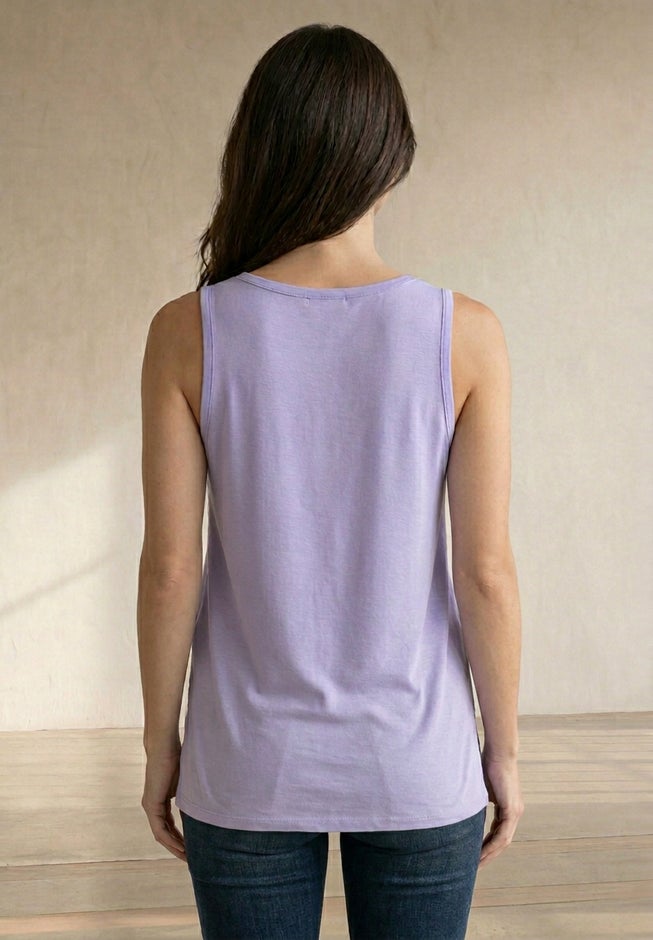 V-Neck Pointed Front Tank image number 1