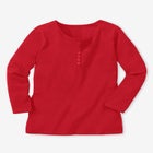 Perfect Long-Sleeve Henley Tee image number null