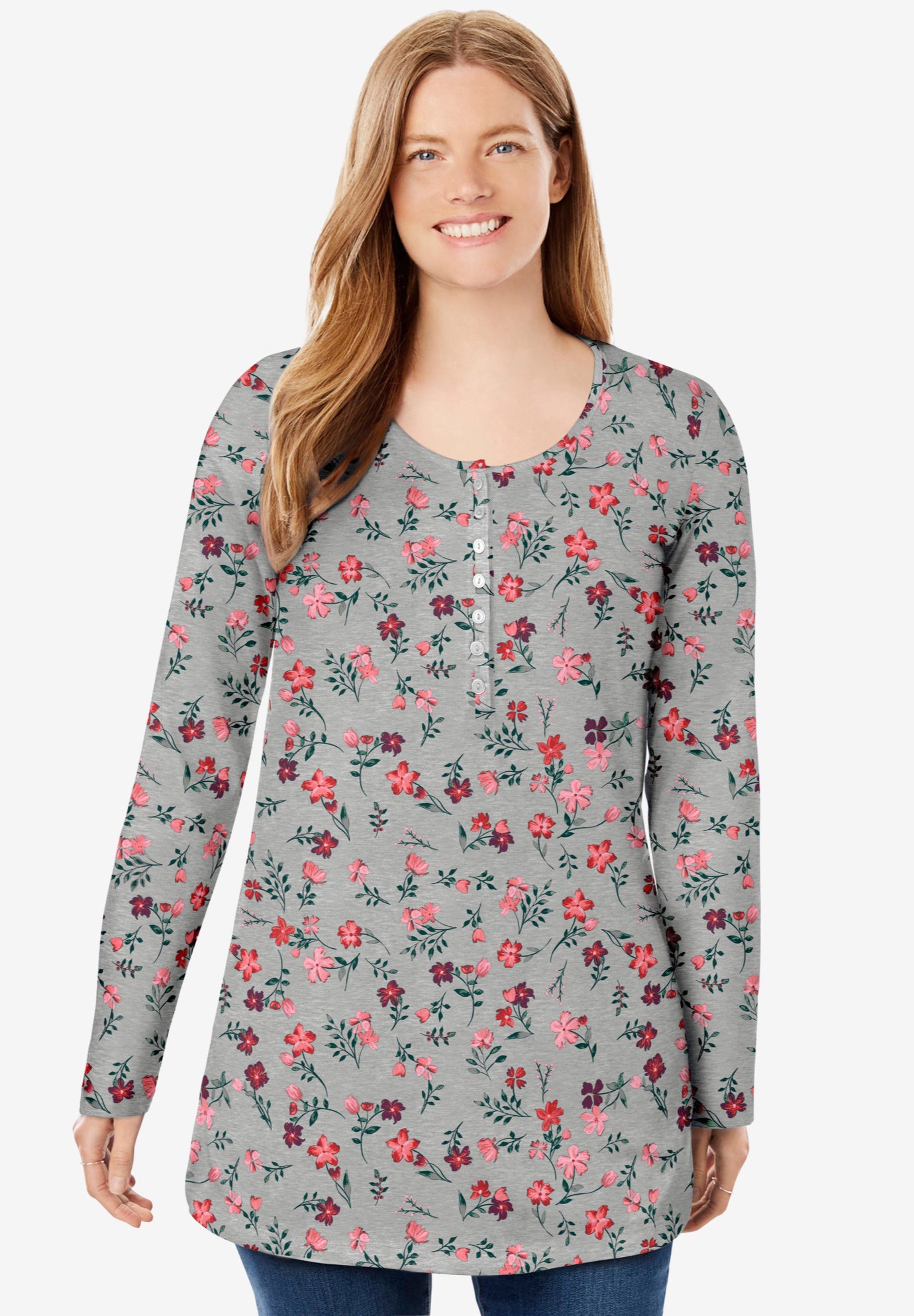 Perfect Long-Sleeve Henley Tee image number 2