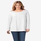 Perfect Long-Sleeve Henley Tee image number null