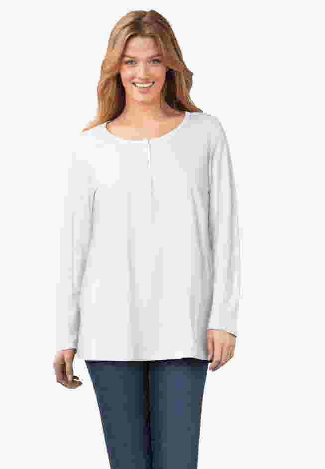 Perfect Long-Sleeve Henley Tee image number 0