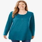 Perfect Long-Sleeve Henley Tee image number null