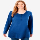 Perfect Long-Sleeve Henley Tee image number null