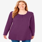 Perfect Long-Sleeve Henley Tee image number null