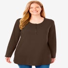 Perfect Long-Sleeve Henley Tee image number null
