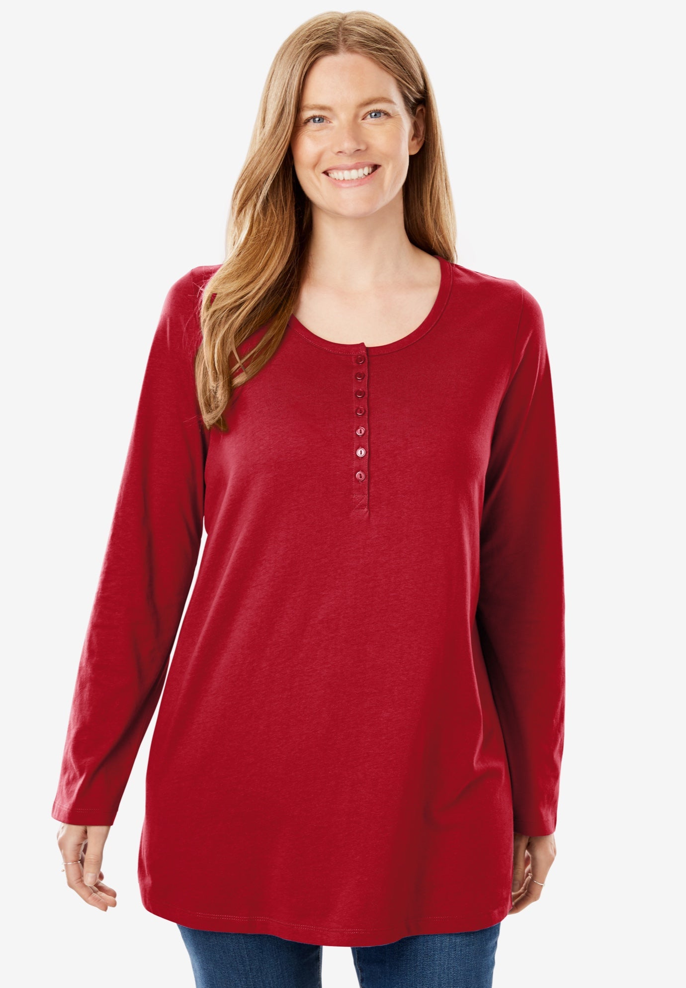 Perfect Long-Sleeve Henley Tee image number 0