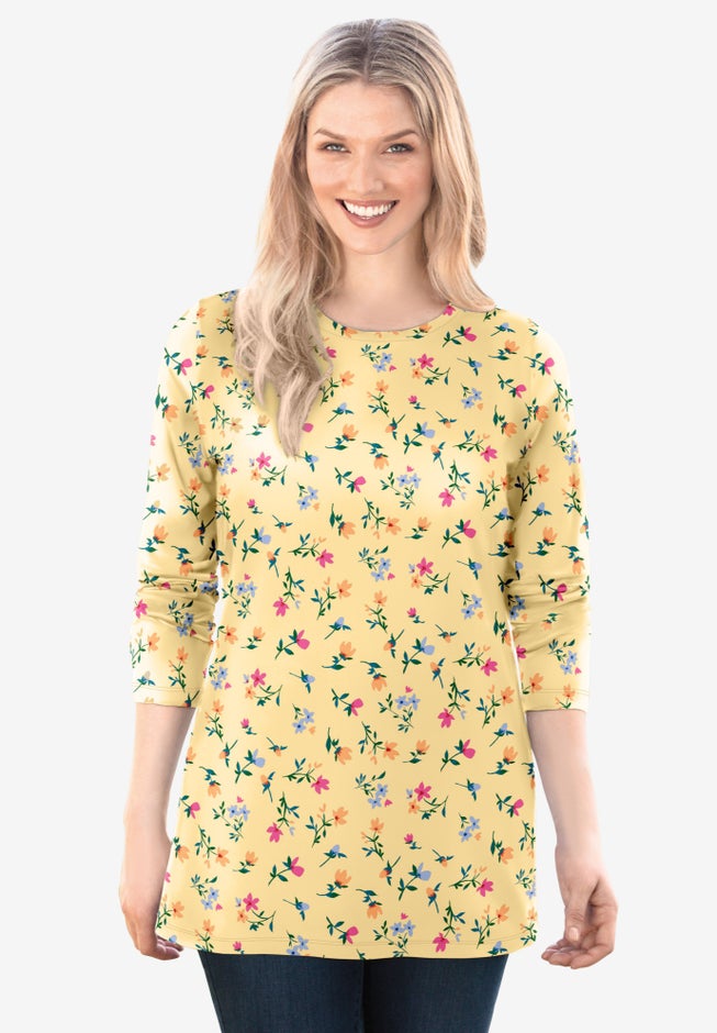 Perfect Printed Long-Sleeve Crewneck Tee image number 2