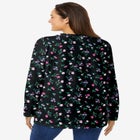 Perfect Printed Long-Sleeve Crewneck Tee image number null