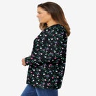 Perfect Printed Long-Sleeve Crewneck Tee image number null