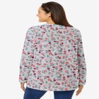 Perfect Printed Long-Sleeve Crewneck Tee image number null