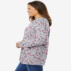 Perfect Printed Long-Sleeve Crewneck Tee image number null