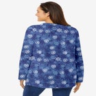 Perfect Printed Long-Sleeve Crewneck Tee image number null