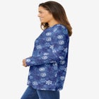 Perfect Printed Long-Sleeve Crewneck Tee image number null