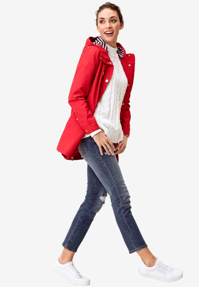 Snap-Front Hooded Raincoat image number 4