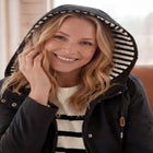 Water-Resistant A-Line Snap-Front Hooded Raincoat image number 2