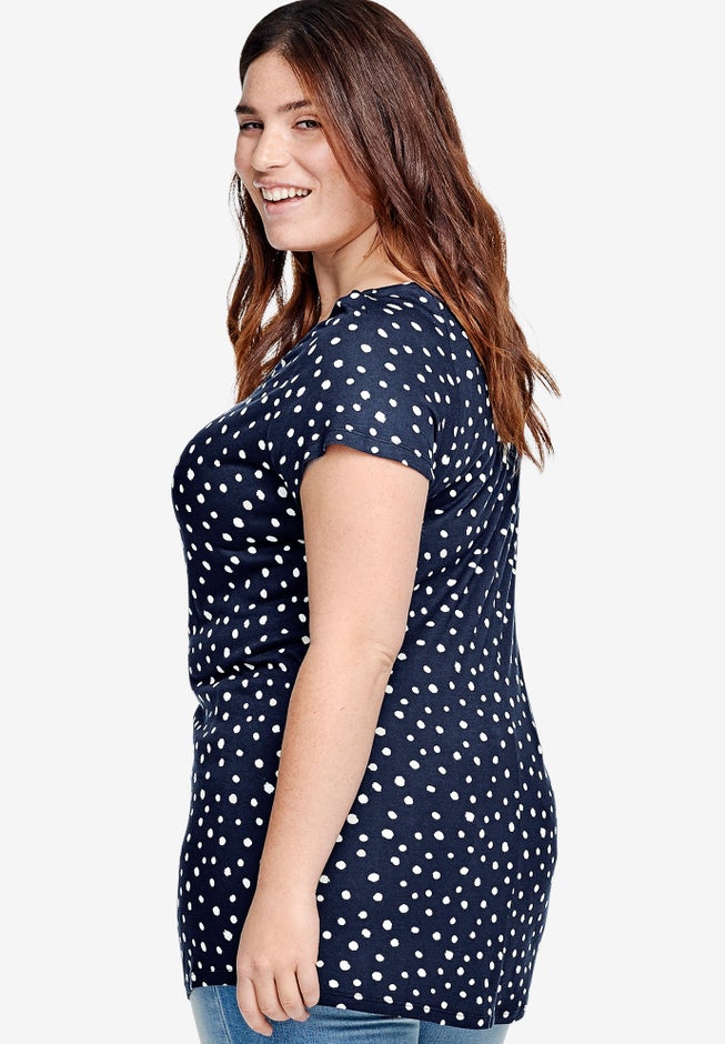 Shirred Scoop Neck Tunic image number null