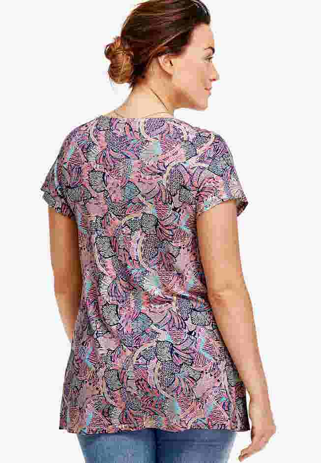 Shirred Scoop Neck Tunic image number 2