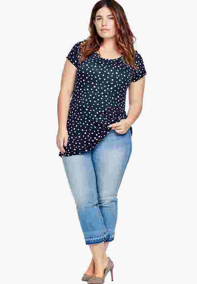 Shirred Scoop Neck Tunic image number 3