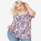 Shirred Scoop Neck Tunic image number null