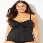 Tie Front Underwire Tankini Top image number null