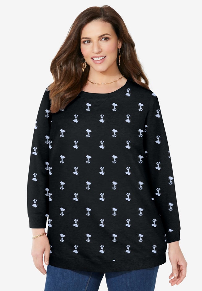 Snoopy All Over Print Fleece Sweatshirt image number null