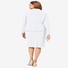 2-Piece Stretch Crepe Single-Breasted Jacket Dress image number null