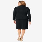 2-Piece Stretch Crepe Single-Breasted Jacket Dress image number null