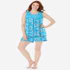 Lace-Trim Short Pajama Set  image number null