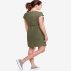 Knit Drawstring Dress image number null