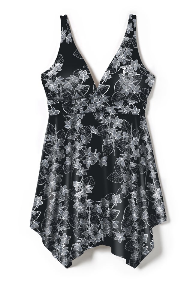 Handkerchief-Hem Two-Piece Swim Dress image number 3