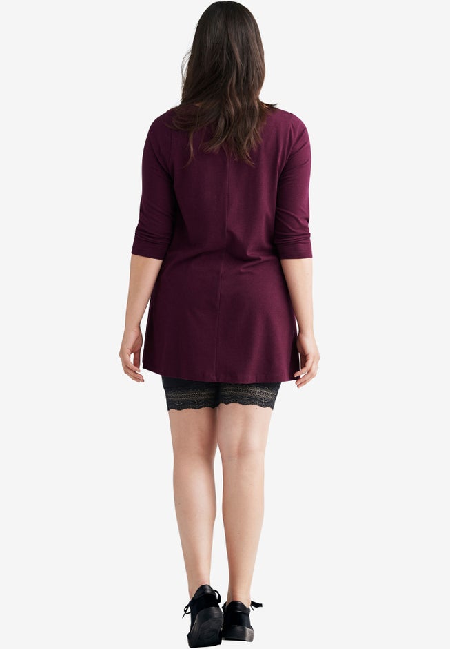 Lace Hem Bike Shorts image number 1