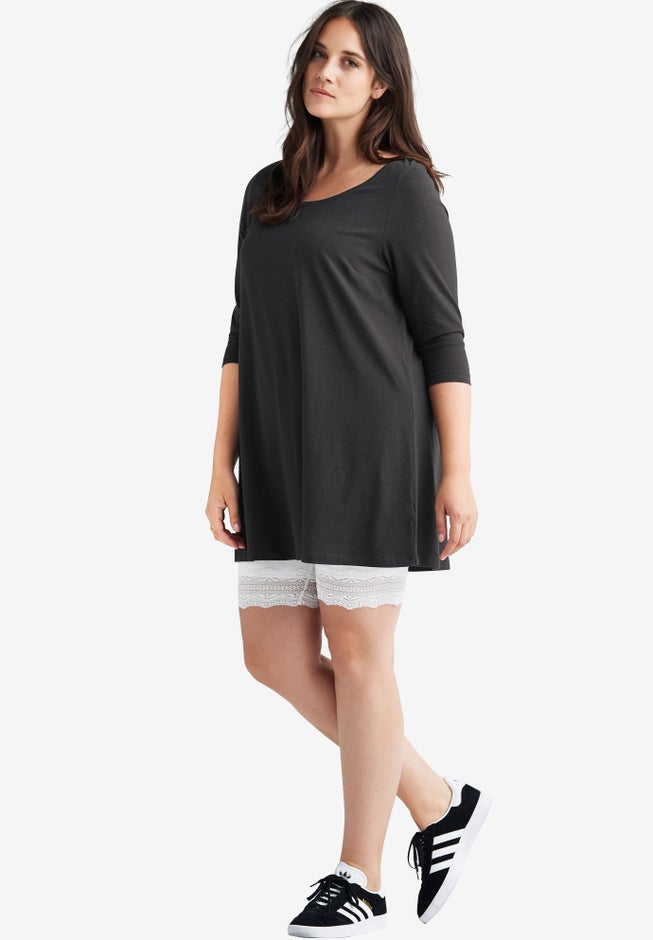 Lace Hem Bike Shorts image number 0