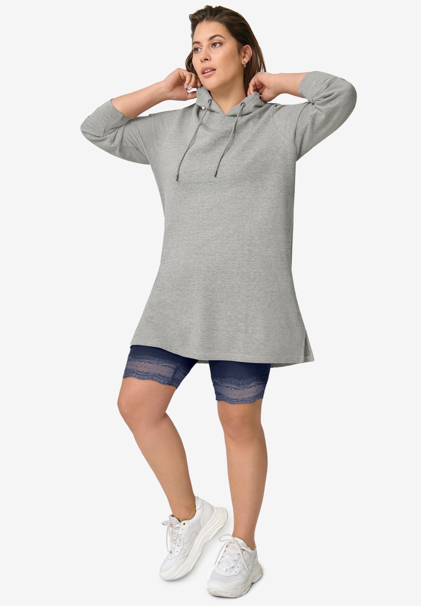 Lace Hem Bike Shorts image number 0