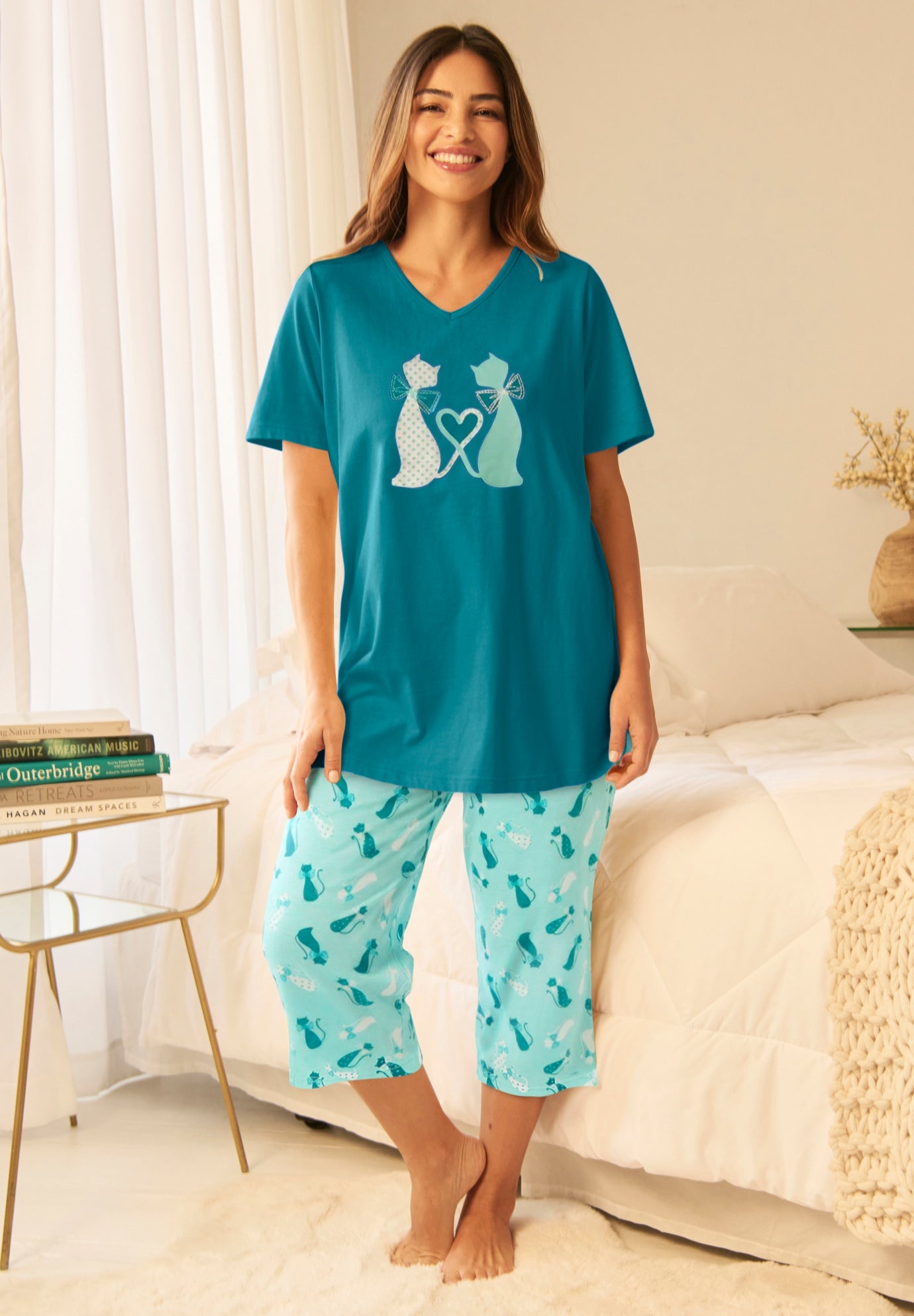 2-Piece Capri Cotton PJ Set image number 0