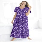 Long Floral Print Cotton Gown image number null
