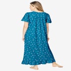 Long Floral Print Cotton Gown image number null
