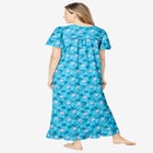Long Floral Print Cotton Gown image number null