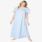 Long Floral Print Cotton Gown image number null