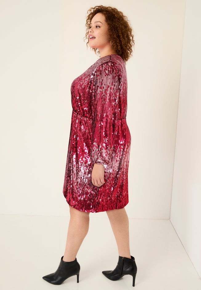 Sequin Mockneck Dress image number 2
