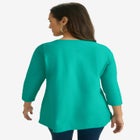 Stretch Cotton Notch Neck Tunic image number null