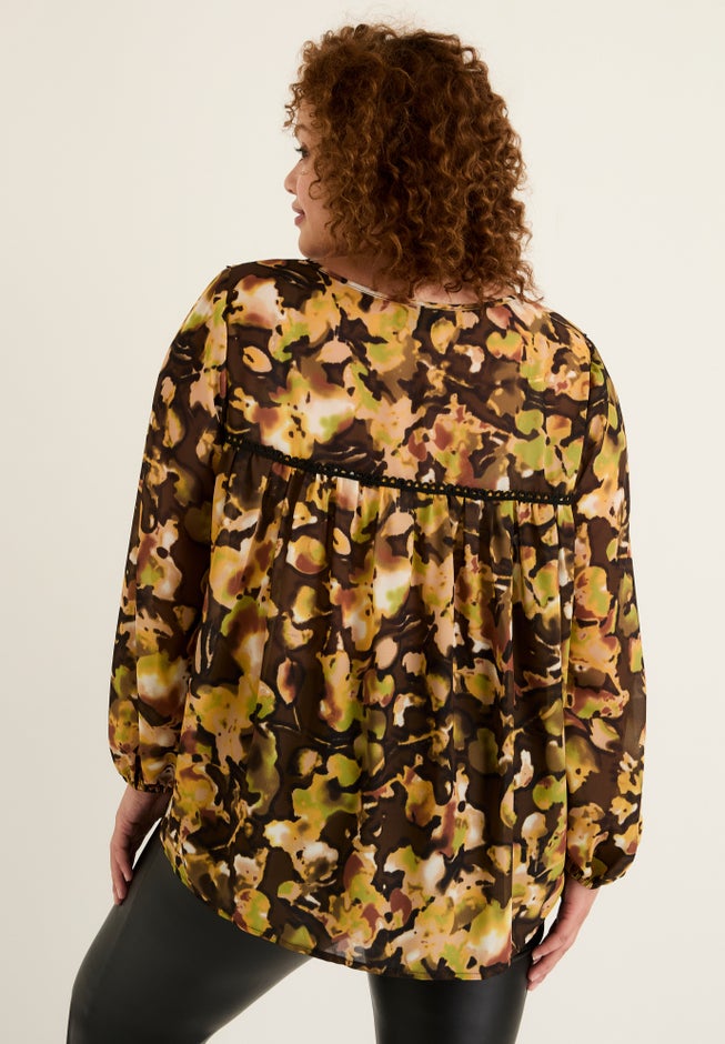 Lace Trim Blouse image number null