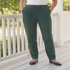 Straight Leg Fineline Pull-On Stretch Denim Jeans image number null