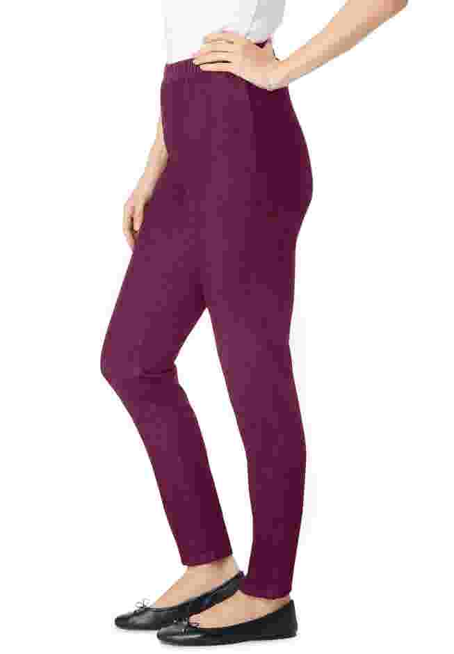 Pull-On Elastic-Waist Stretch Fineline Denim Jeans image number 2