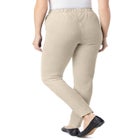 Pull-On Elastic-Waist Stretch Fineline Denim Jeans image number null