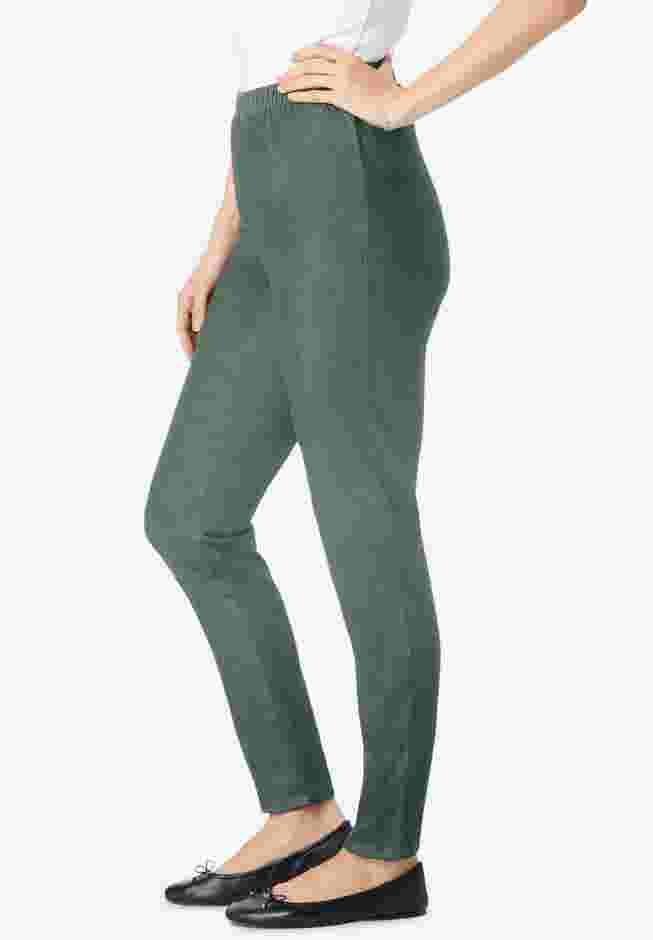 Pull-On Elastic-Waist Stretch Fineline Denim Jeans image number 2