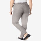 Pull-On Elastic-Waist Stretch Fineline Denim Jeans image number null