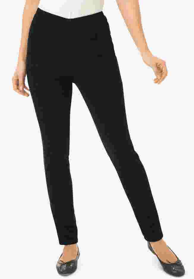 Pull-On Elastic-Waist Stretch Fineline Denim Jeans image number 0