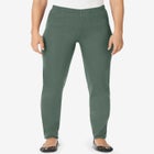 Pull-On Elastic-Waist Stretch Fineline Denim Jeans image number null