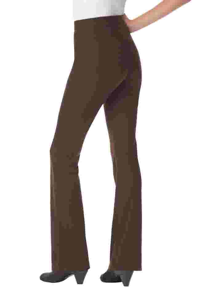 Stretch Ponte Knit Pull-On Bootcut Pants image number 1