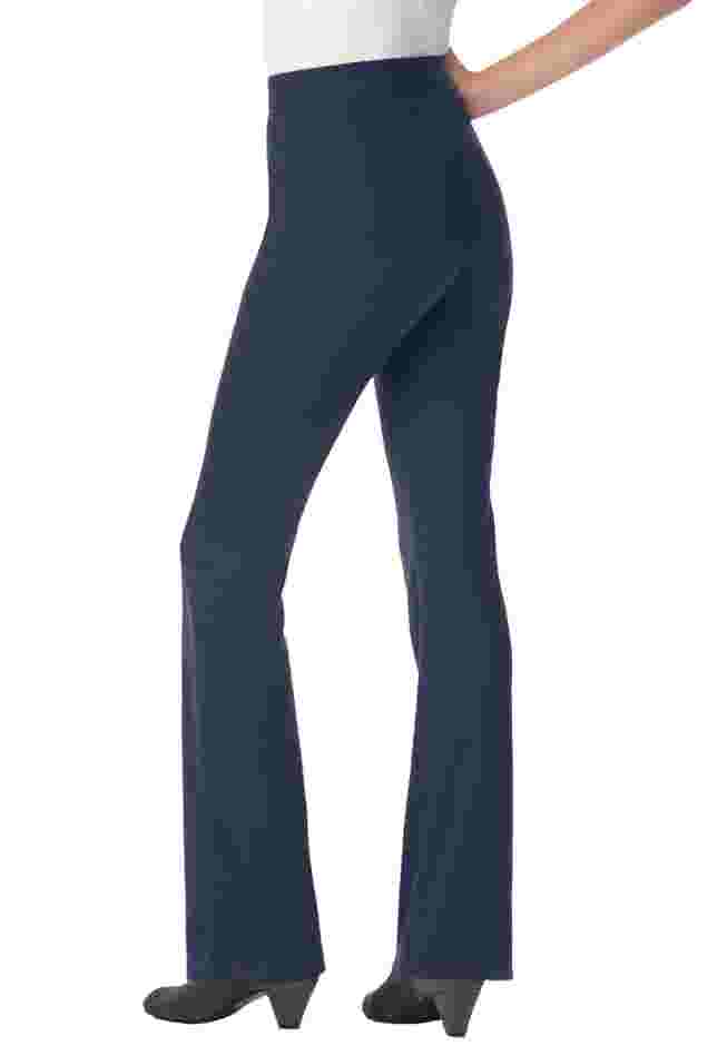 Stretch Ponte Knit Pull-On Bootcut Pants image number 1